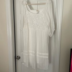 White shirt dress